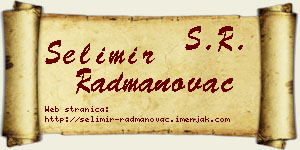 Selimir Radmanovac vizit kartica